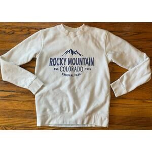 Colorado Rocky Mountain Soft Sweatshirt Women’s Small Ocean Beach Cream
